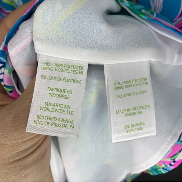 Lilly Pulitzer Cadie Cami in Formentera Turquoise Keep On Beleafing Size 0 - Picture 5 of 7
